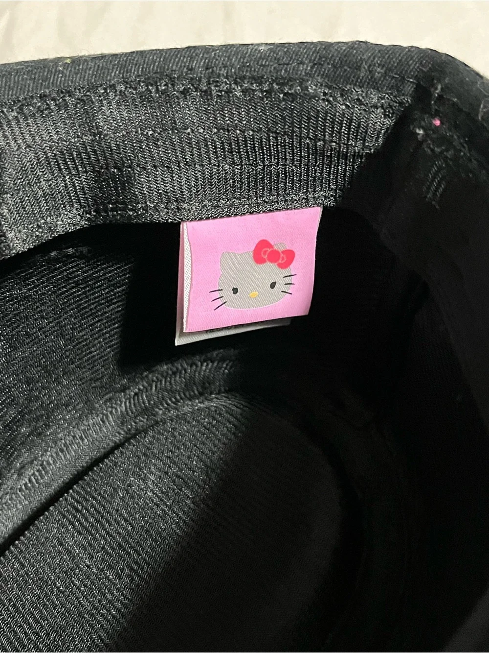 Hello Kitty Black Hat with Rainbow Sequin Band
